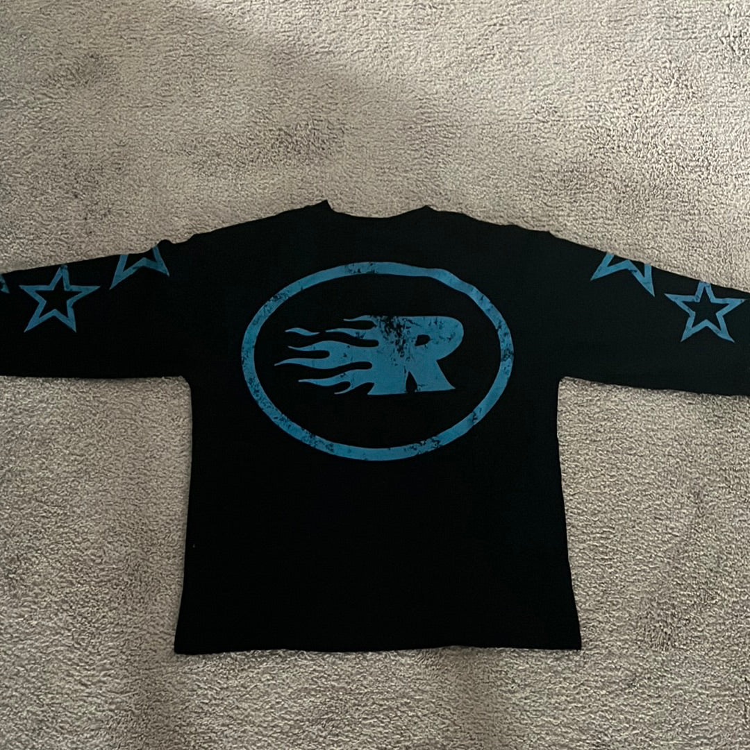 Blue reincarnated long sleeve