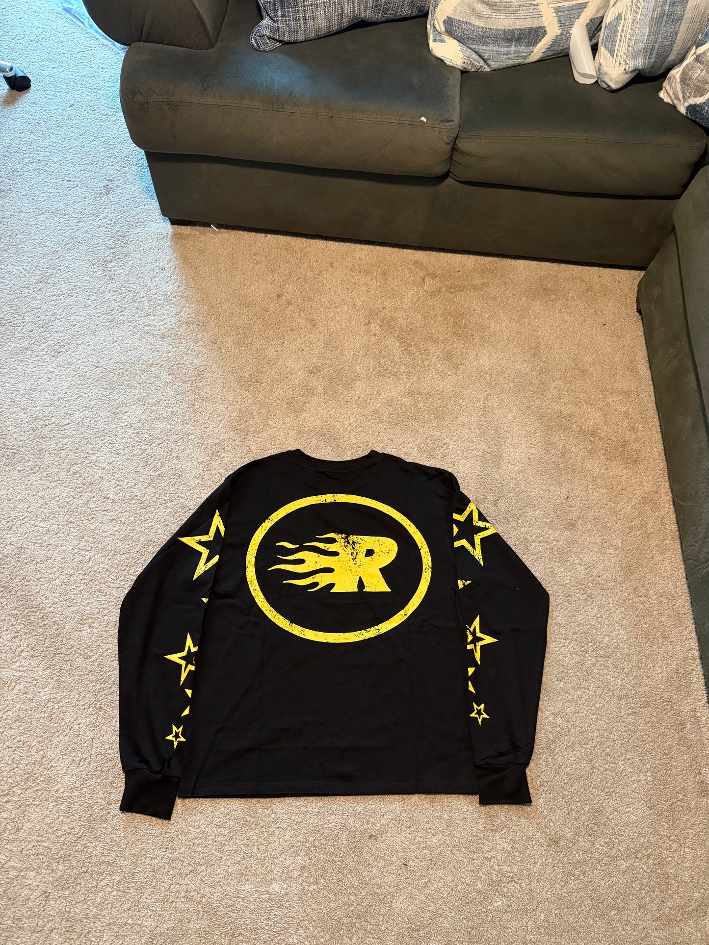 yellow reincarnated long sleeve