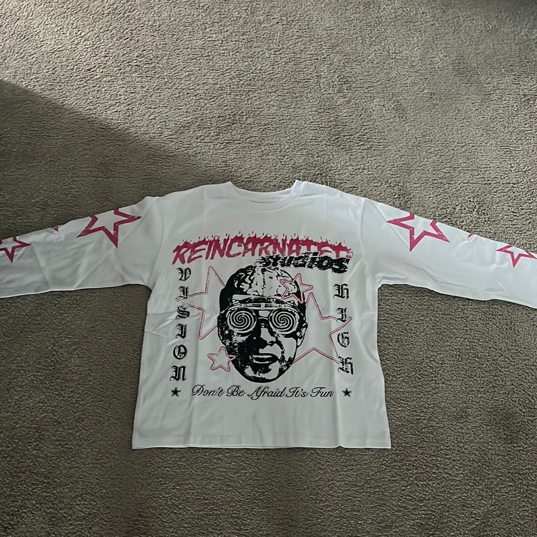 Pink reincarnated long sleeve