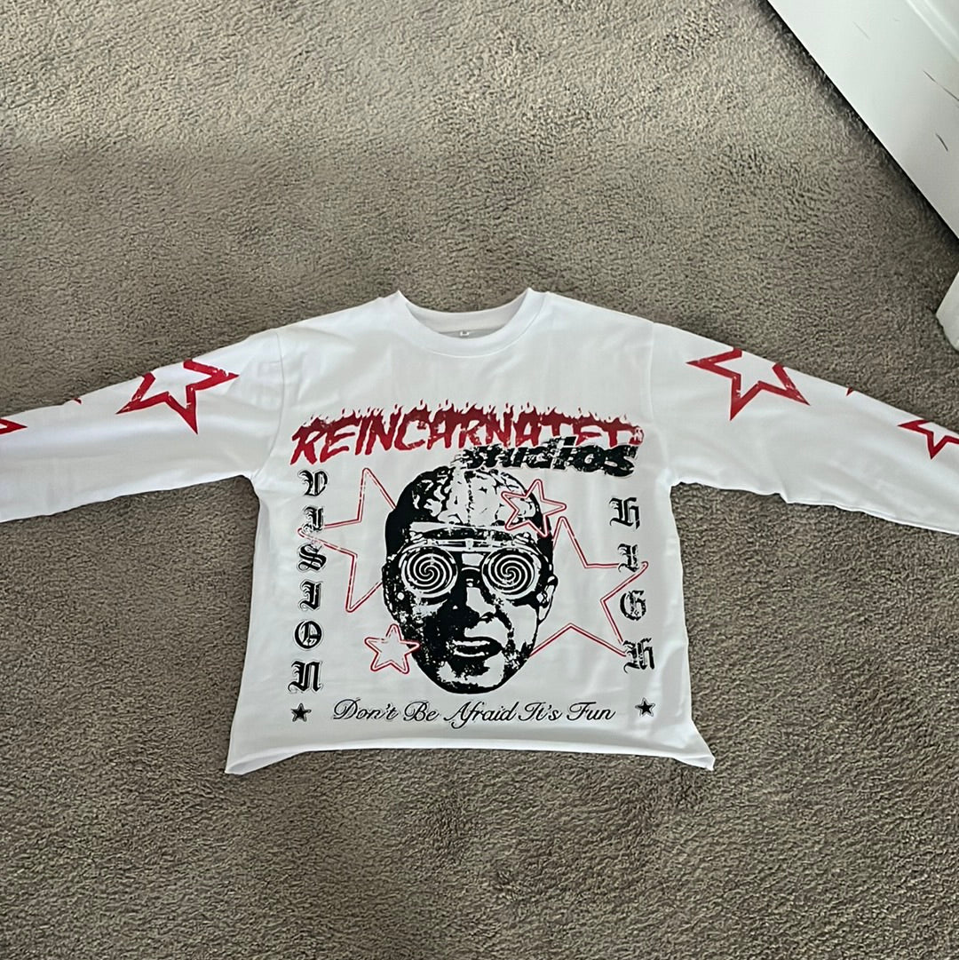 Red Reincarnated long sleeve